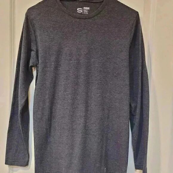 𝅺RBX Men's Charcoal Heather Gray Long Sleeve T-Shirt, NEW NWT - Picture 2 of 9